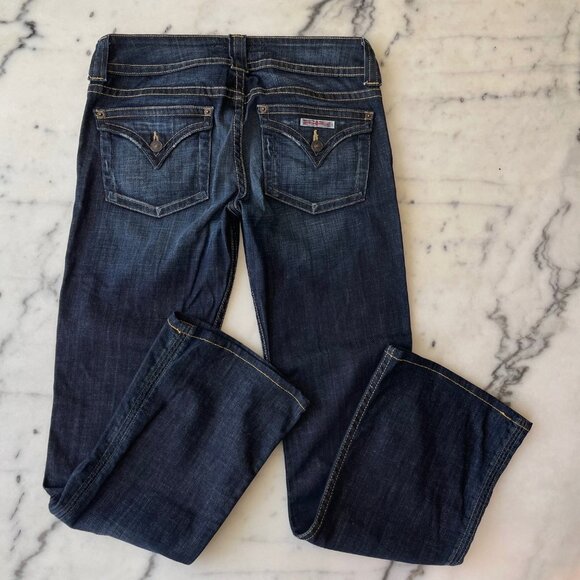 Hudson Flare Denim with Back Flap Pockets in Elm - Picture 10 of 12